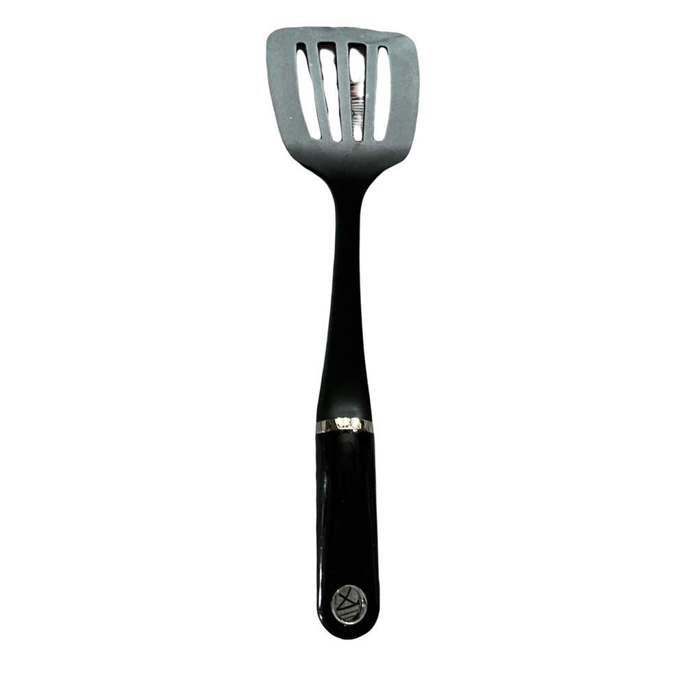 KitchenAid Black and Silver Heat Resistant Slotted Spatula Turner Like New